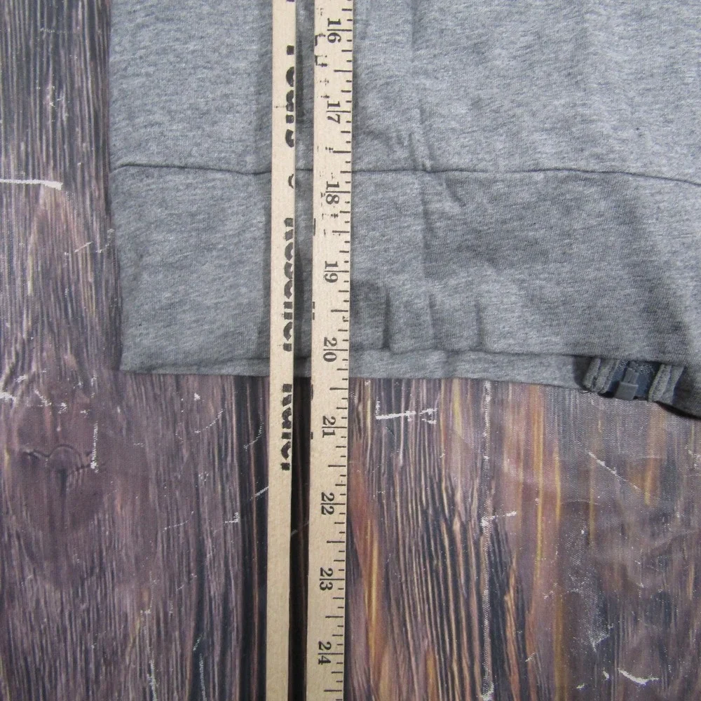 Nike Hoodie Girls Large Gray Full Zip Swoosh 100% Cotton Lightweight AQ9051-091